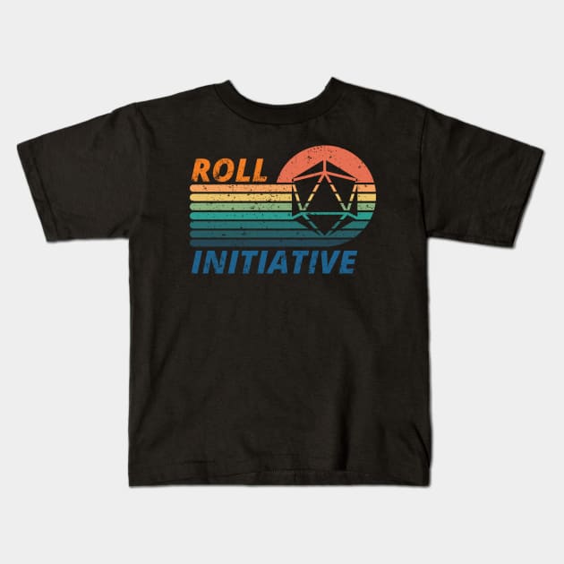 Roll Initiative Kids T-Shirt by Oolong